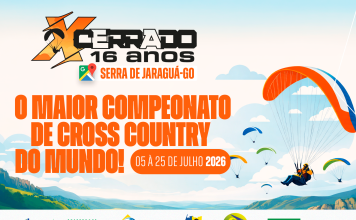 XCERRADO 2026 leva o maior evento de voo livre do mundo aos céus de Jaraguá