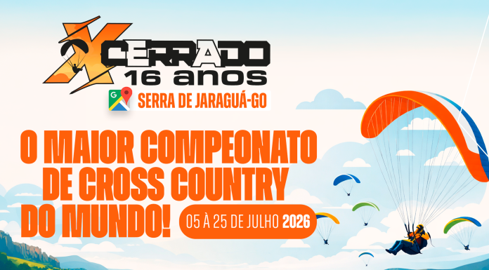 XCERRADO 2026 leva o maior evento de voo livre do mundo aos céus de Jaraguá