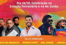 O que fazer em Goiânia no fim de semana do aniversário: shows de Seu Jorge, Murilo Huff e muito mais