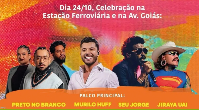 O que fazer em Goiânia no fim de semana do aniversário: shows de Seu Jorge, Murilo Huff e muito mais