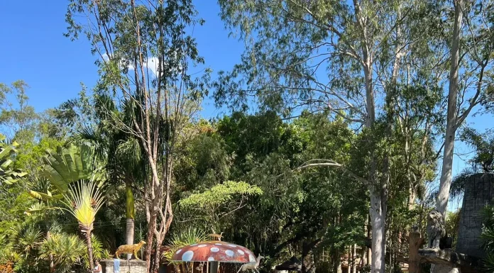 Rancho Macaúba, em Nerópolis, tem piscinas, rio e camping a 37 km de Goiânia